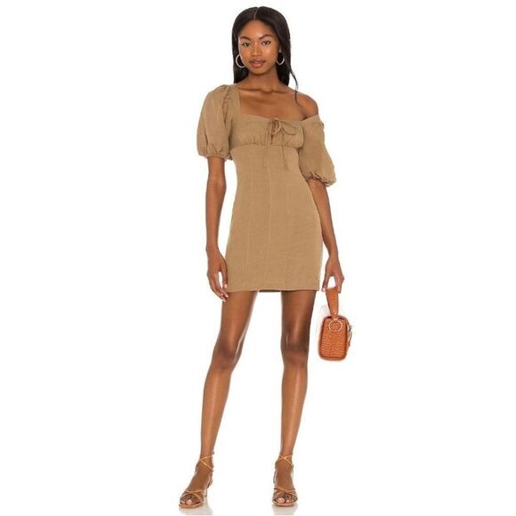 Lovers and Friends Steph Mini Dress in Tan M New - Picture 8 of 11